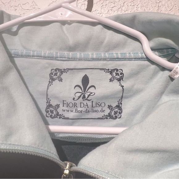 Fior Da Liso Equestrian Style Knit Zip Top Pullover Shirt Jacket Womens 16 - Picture 3 of 4